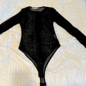 Sheer black bodysuit